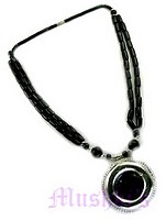 Double row bone  necklace - click here for large view